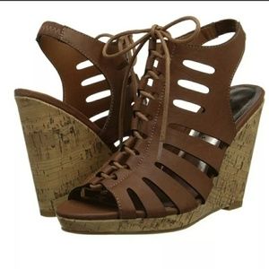 NEW Cognac Wedges By Steve Madden Size 8 Brown